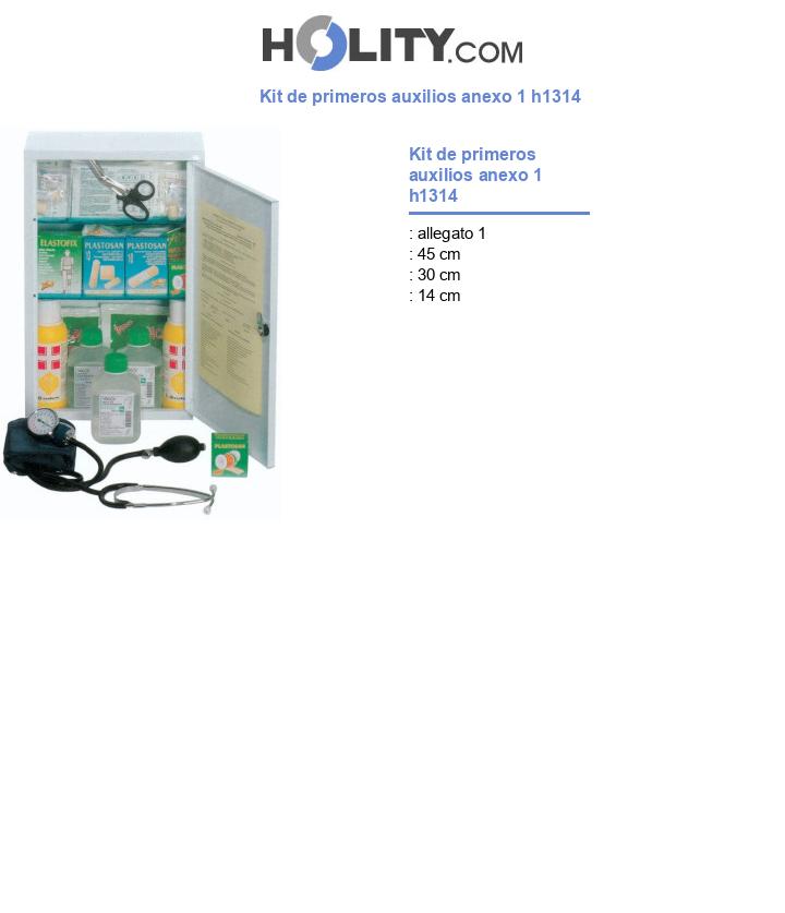 Kit de primeros auxilios anexo 1 h1314