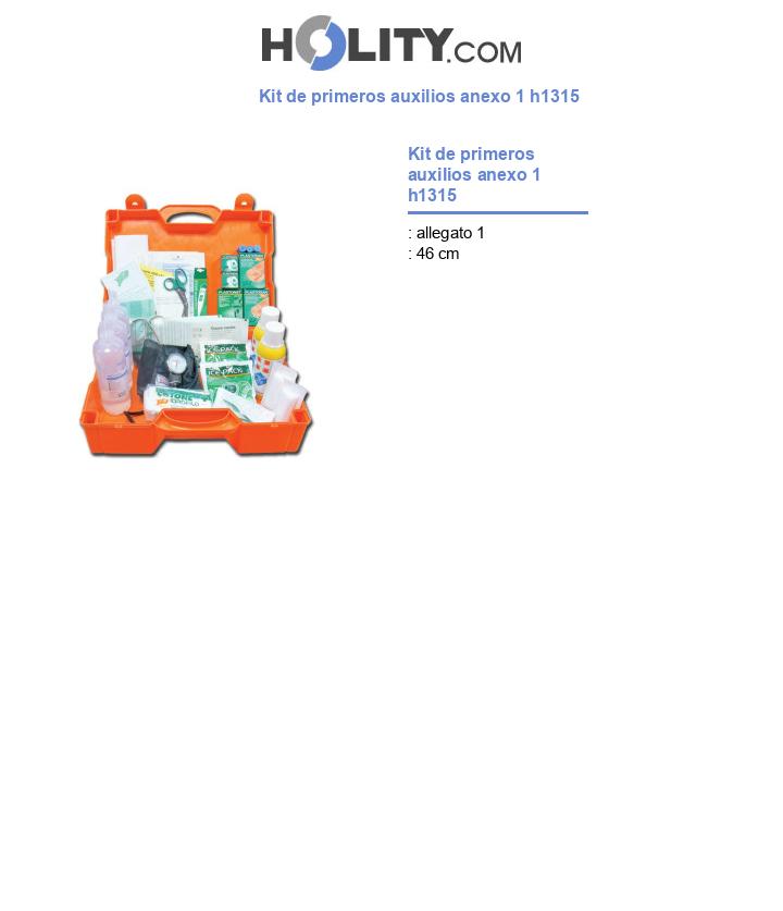 Kit de primeros auxilios anexo 1 h1315