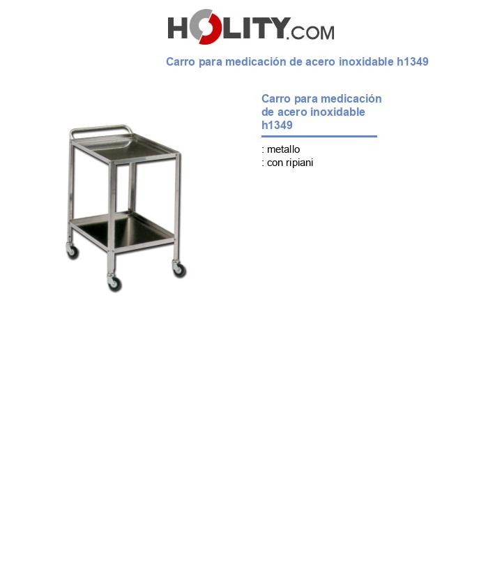 Carro para medicación de acero inoxidable h1349