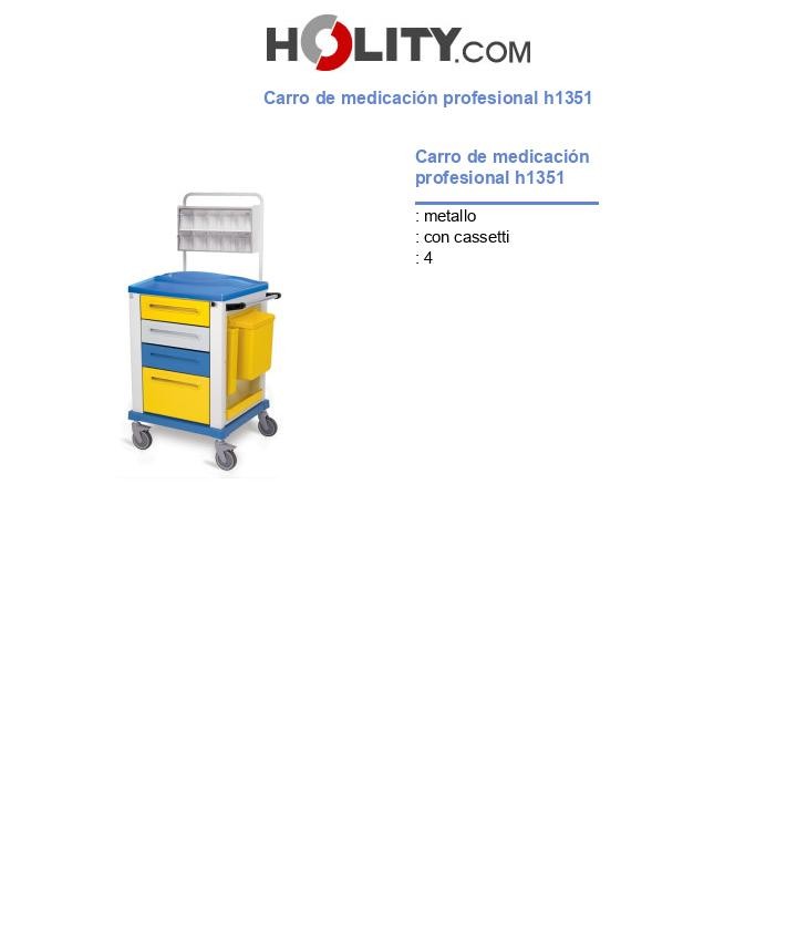 Carro de medicación profesional h1351