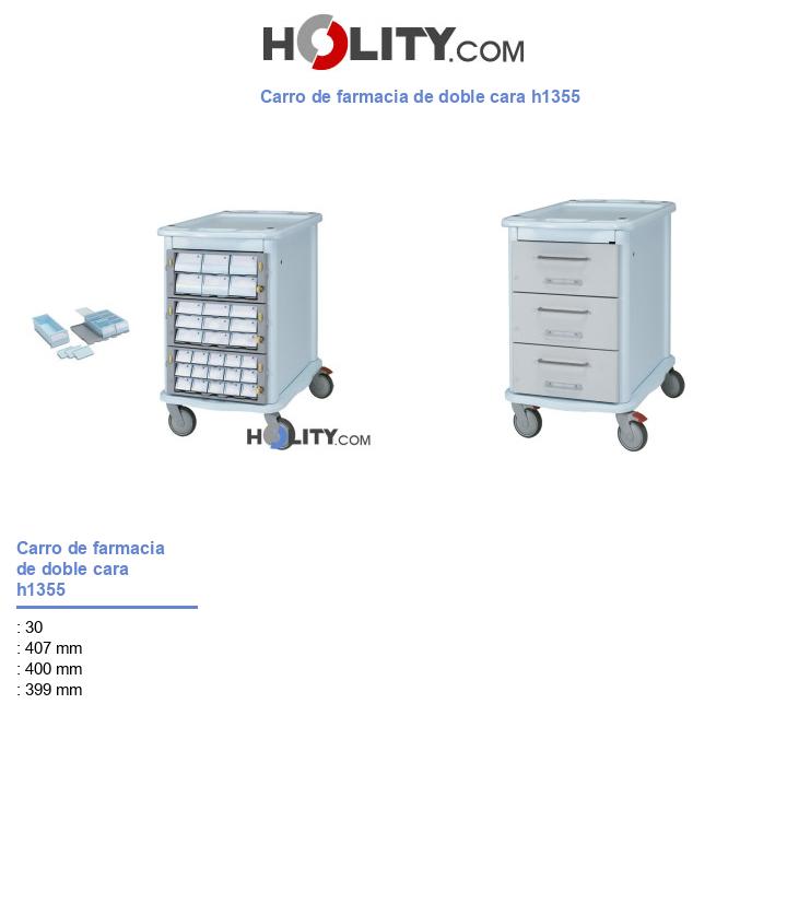 Carro de farmacia de doble cara h1355