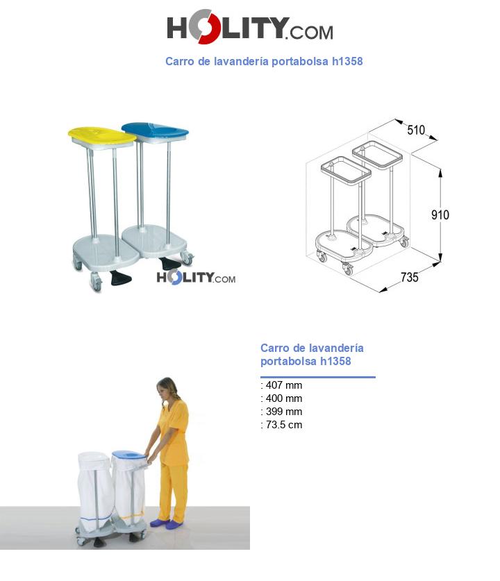 Carro de lavandería portabolsa h1358
