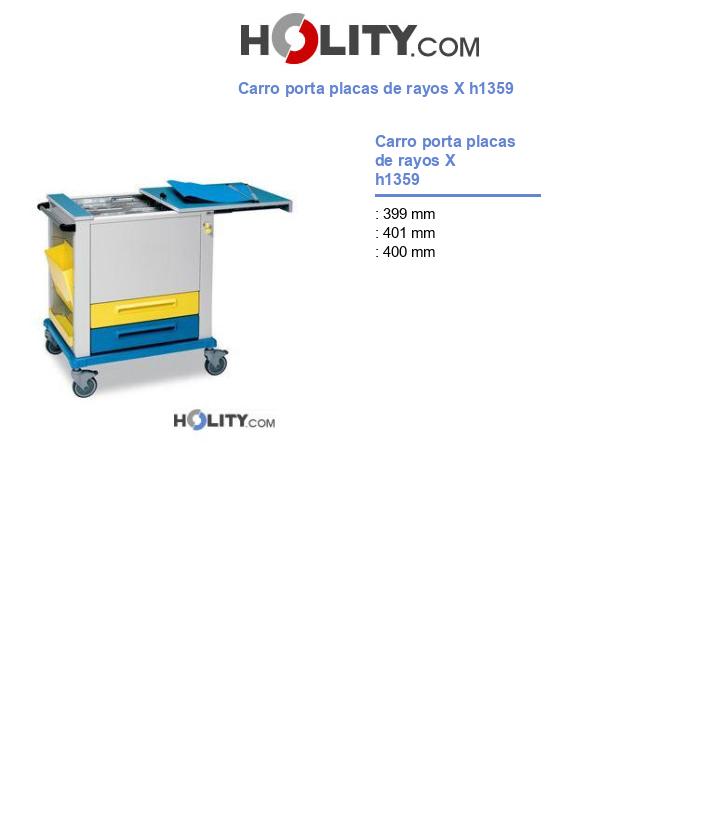 Carro porta placas de rayos X h1359