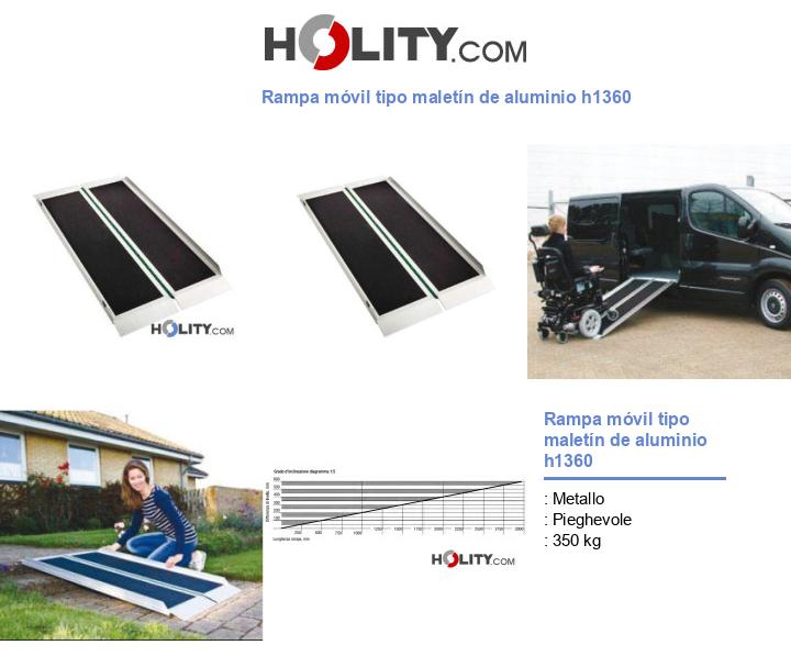 Rampa móvil tipo maletín de aluminio h1360