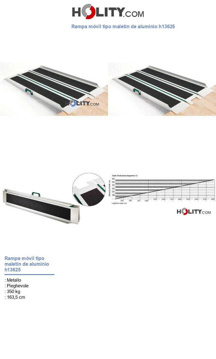 Rampa móvil tipo maletín de aluminio h13625