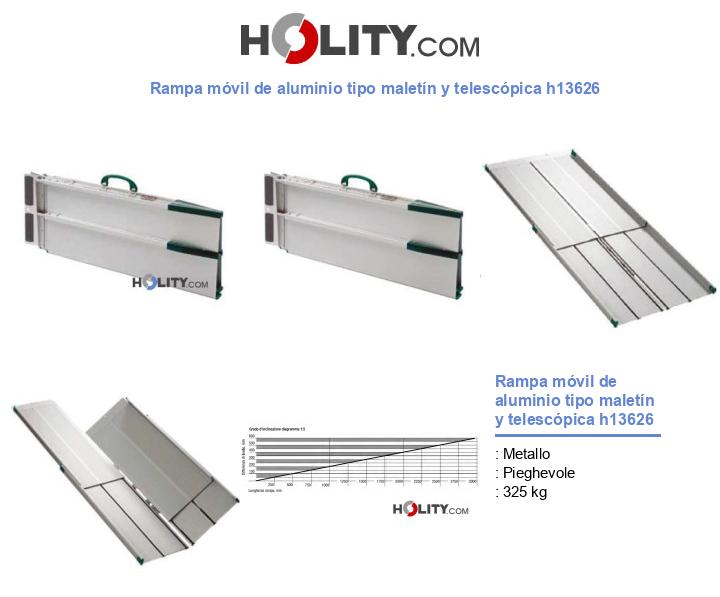 Rampa móvil de aluminio tipo maletín y telescópica h13626