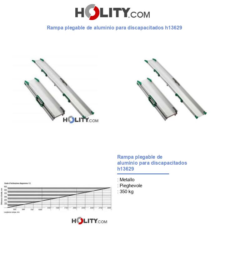 Rampa plegable de aluminio para discapacitados h13629