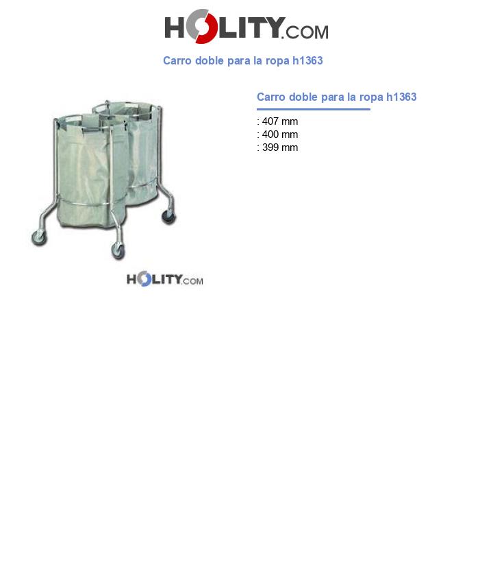 Carro doble para la ropa h1363