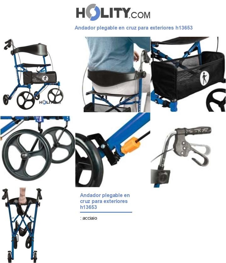 Andador plegable en cruz para exteriores h13653
