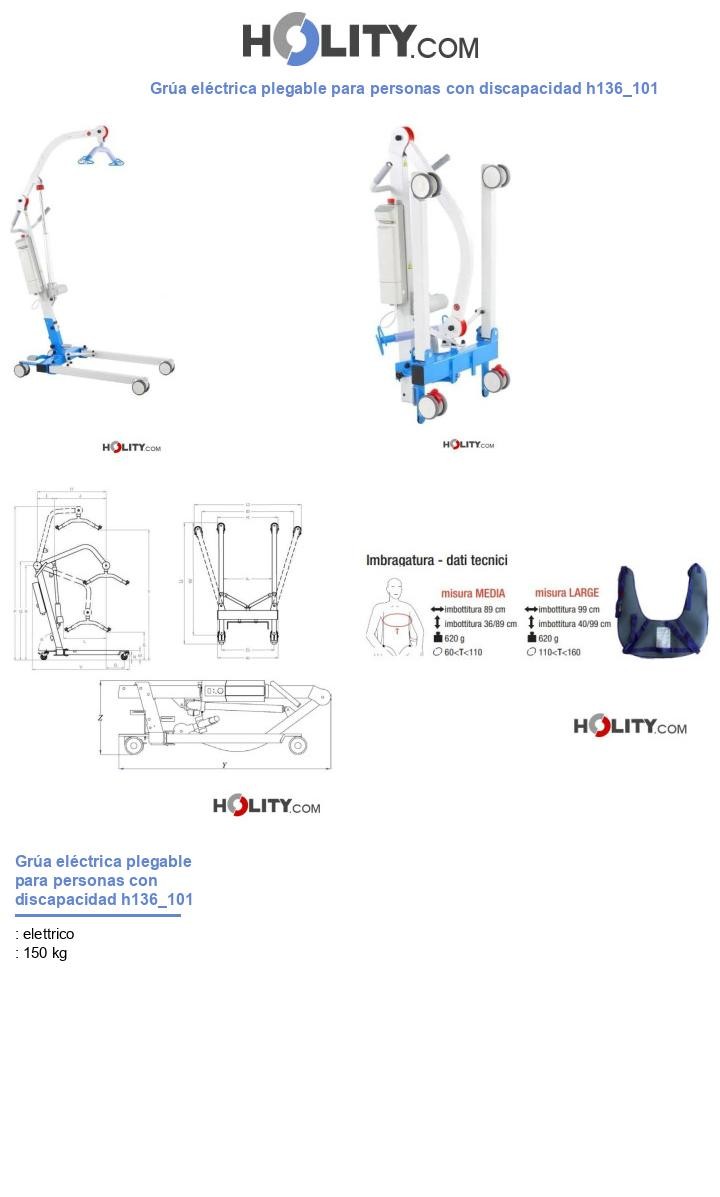 Grúa eléctrica plegable para personas con discapacidad h136_101