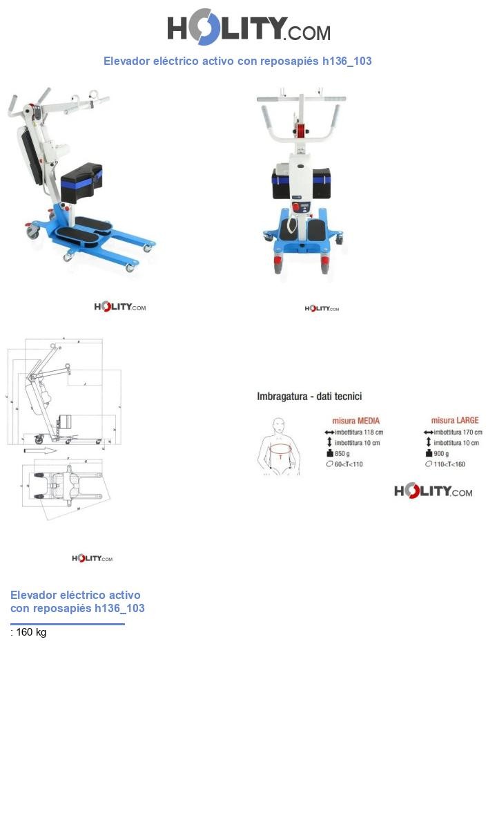 Elevador eléctrico activo con reposapiés h136_103