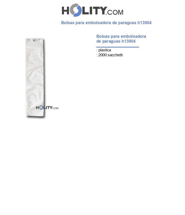 Bolsas para embolsadora de paraguas h13904