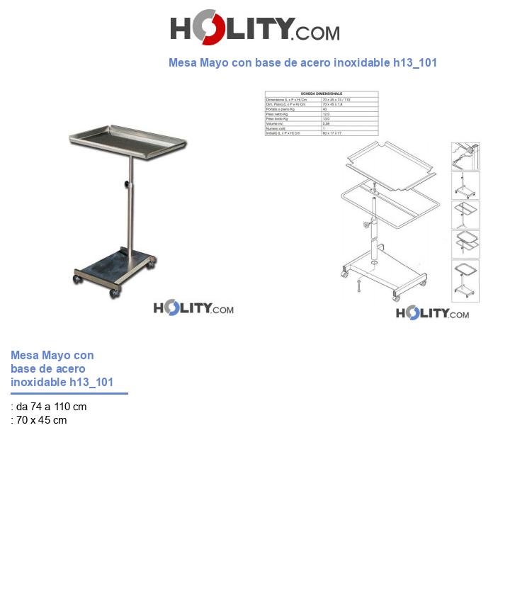 Mesa Mayo con base de acero inoxidable h13_101