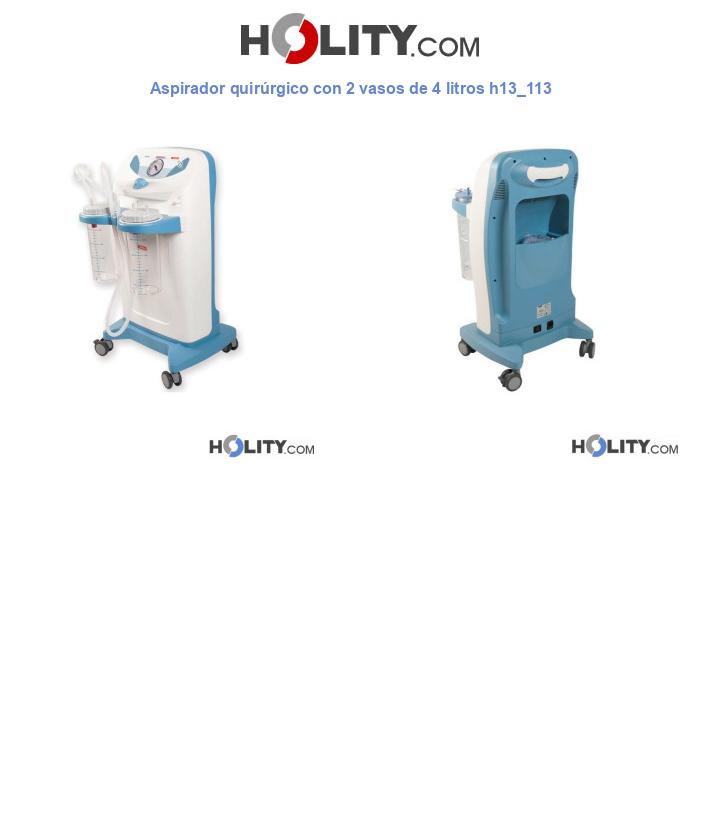 Aspirador quirúrgico con 2 vasos de 4 litros h13_113