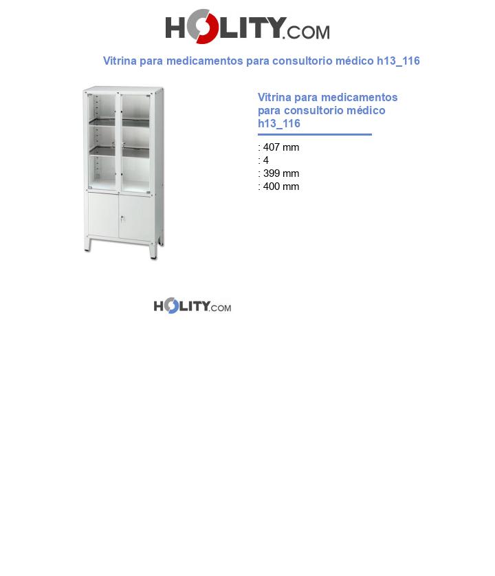 Vitrina para medicamentos para consultorio médico h13_116