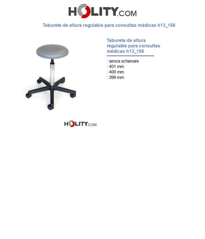 Taburete de altura regulable para consultas médicas h13_156