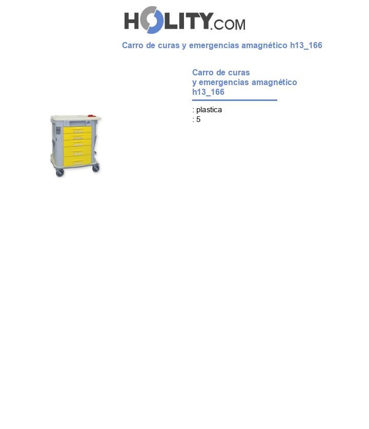 Carro de curas y emergencias amagnético h13_166