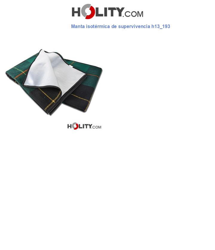 Manta isotérmica de supervivencia h13_193