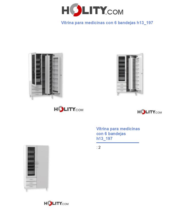 Vitrina para medicinas con 6 bandejas h13_197
