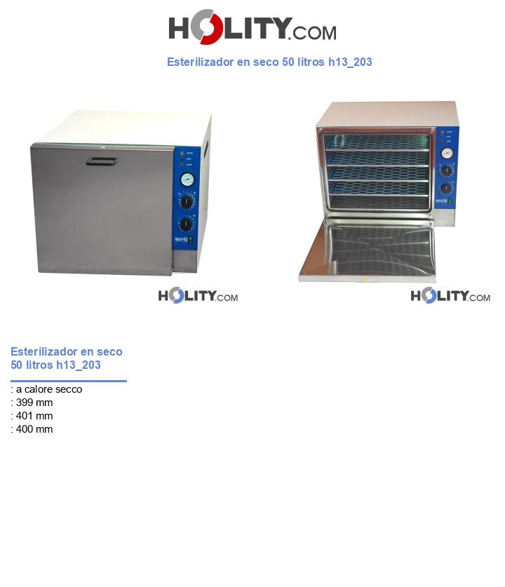 Esterilizador en seco 50 litros h13_203