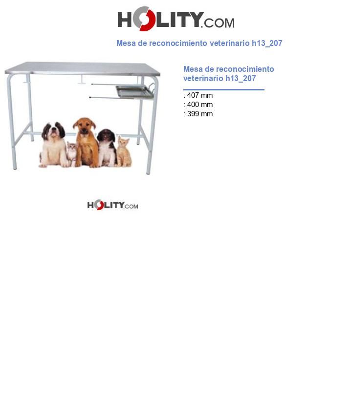 Mesa de reconocimiento veterinario h13_207