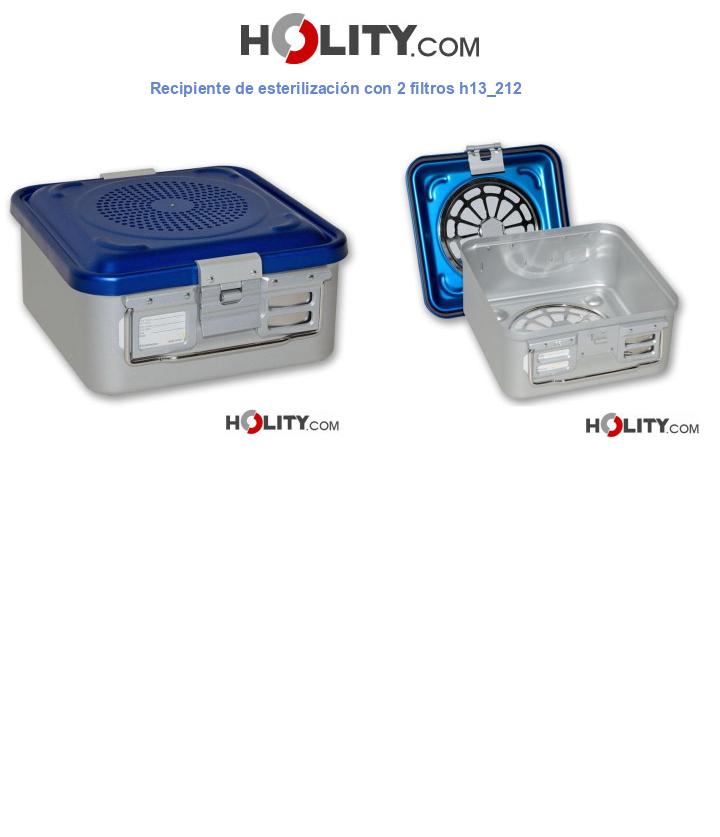 Recipiente de esterilización con 2 filtros h13_212