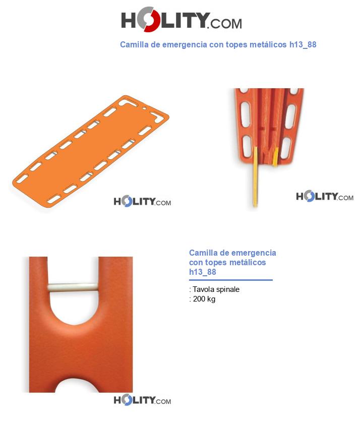 Camilla de emergencia con topes metálicos h13_88