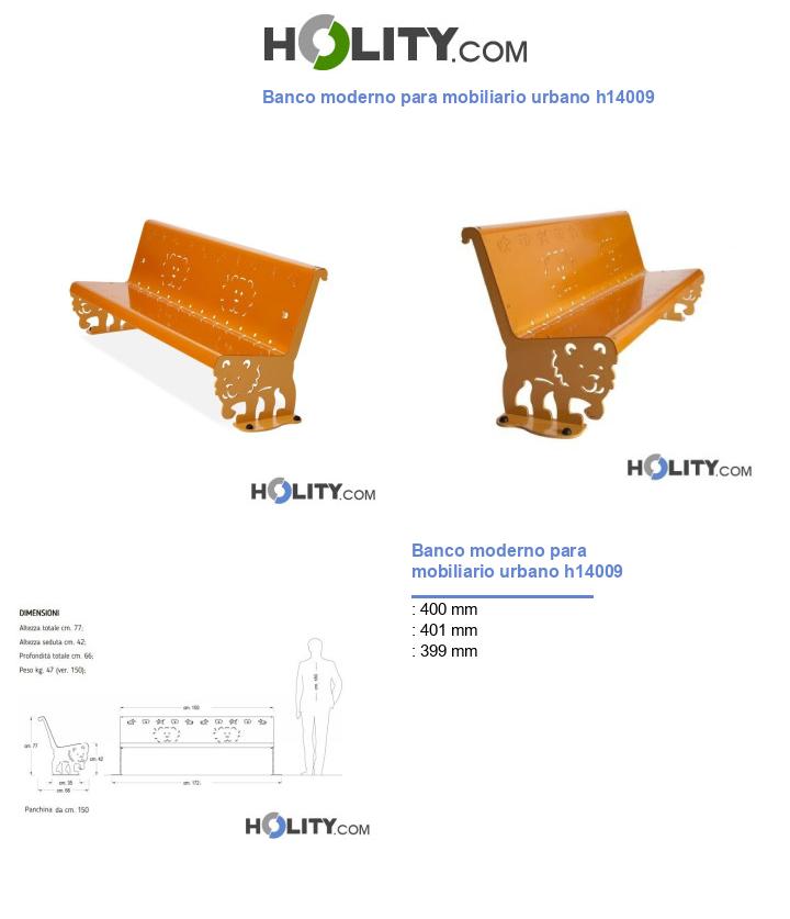 Banco moderno para mobiliario urbano h14009