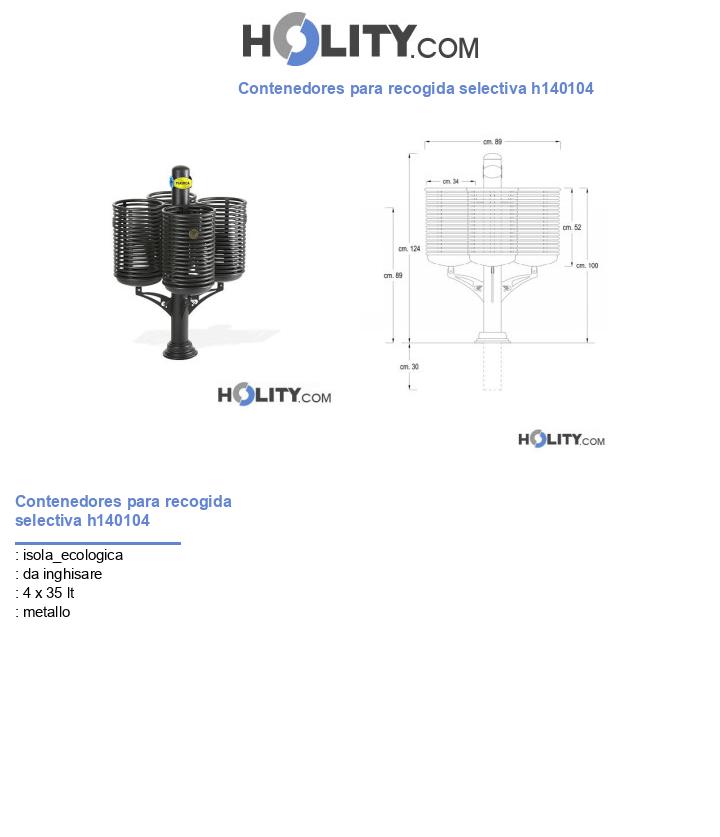 Contenedores para recogida selectiva h140104