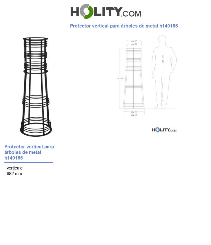 Protector vertical para árboles de metal h140165