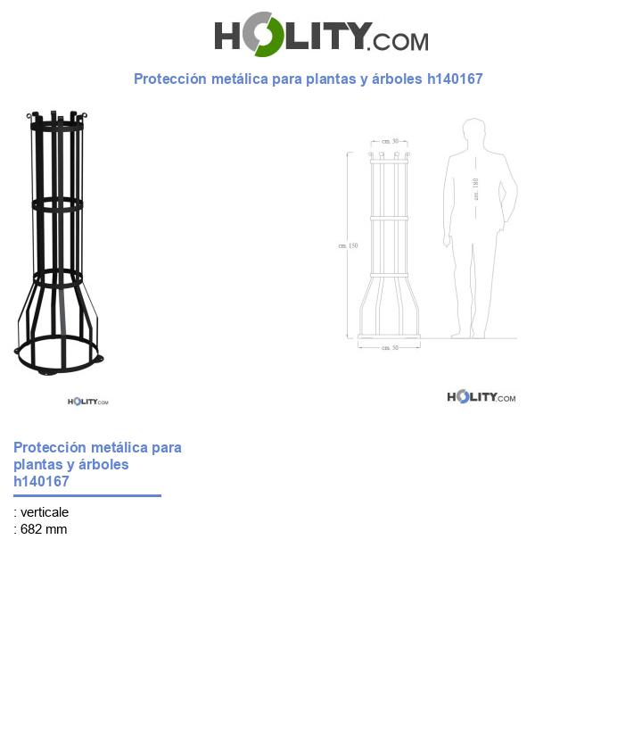 Protección metálica para plantas y árboles h140167