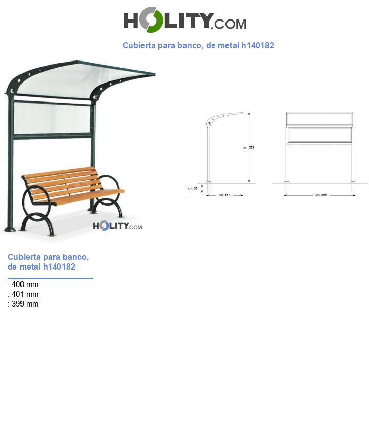 Cubierta para banco, de metal h140182