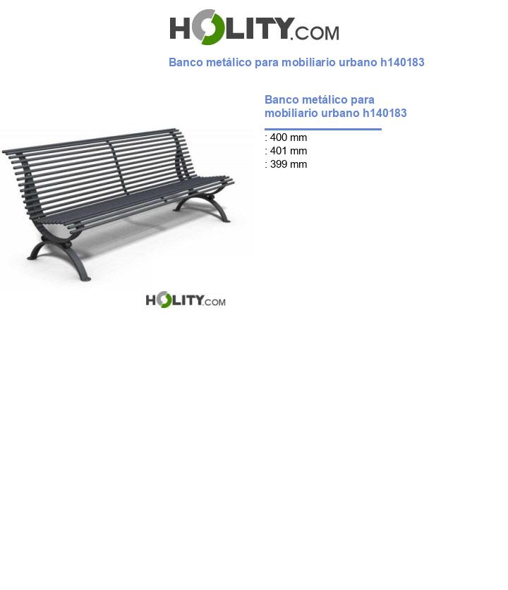 Banco metálico para mobiliario urbano h140183