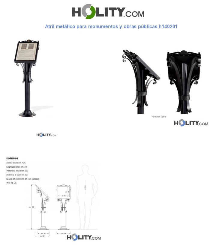 Atril metálico para monumentos y obras públicas h140201