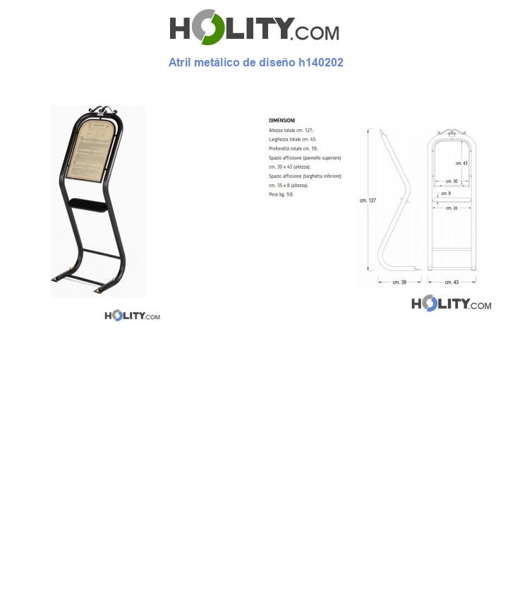 Atril metálico de diseño h140202