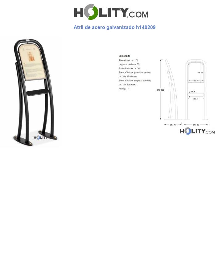Atril de acero galvanizado h140209