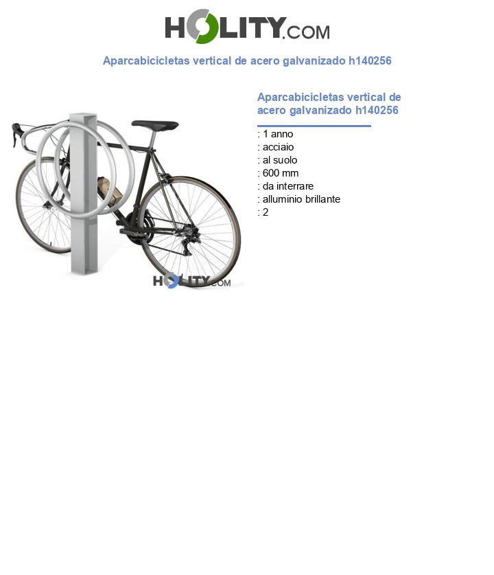 Aparcabicicletas vertical de acero galvanizado h140256