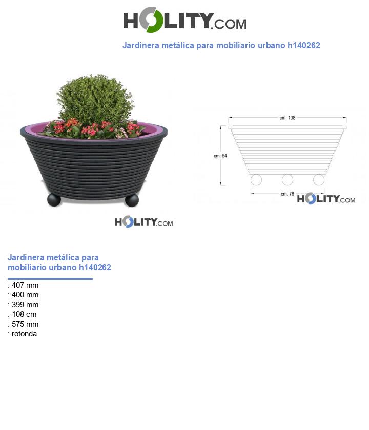 Jardinera metálica para mobiliario urbano h140262