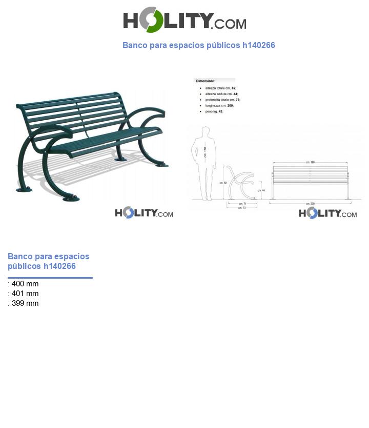 Banco para espacios públicos h140266