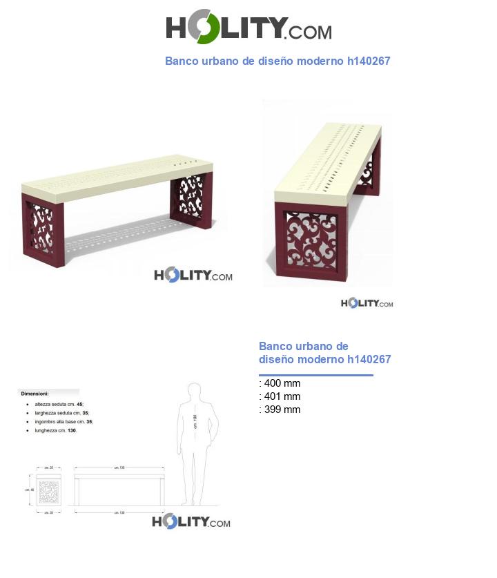 Banco urbano de diseño moderno h140267