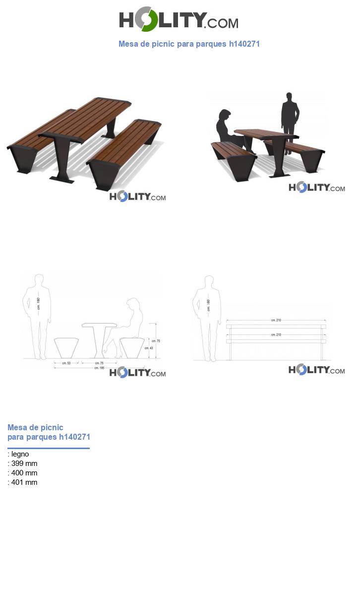 Mesa de picnic para parques h140271