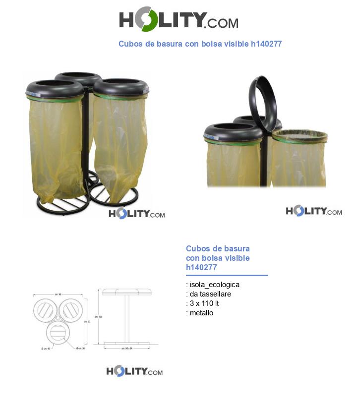 Cubos de basura con bolsa visible h140277