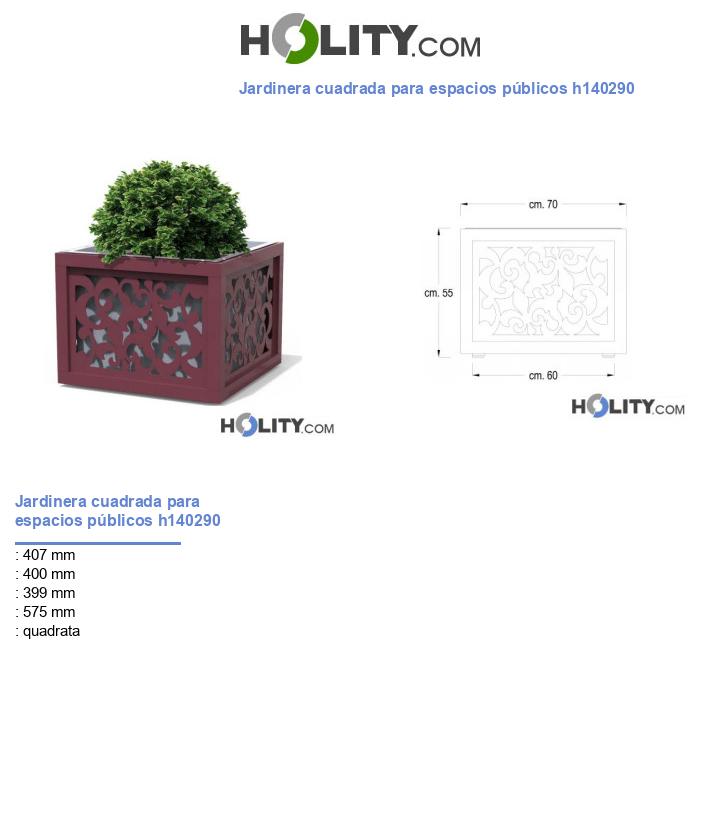 Jardinera cuadrada para espacios públicos h140290