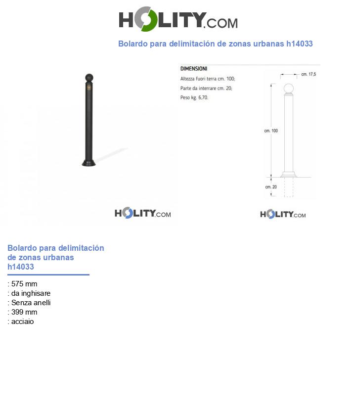 Bolardo para delimitación de zonas urbanas h14033