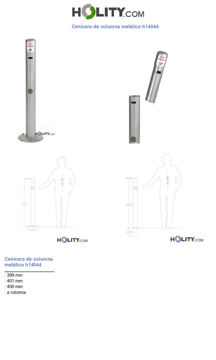 Cenicero de columna metálico h14044
