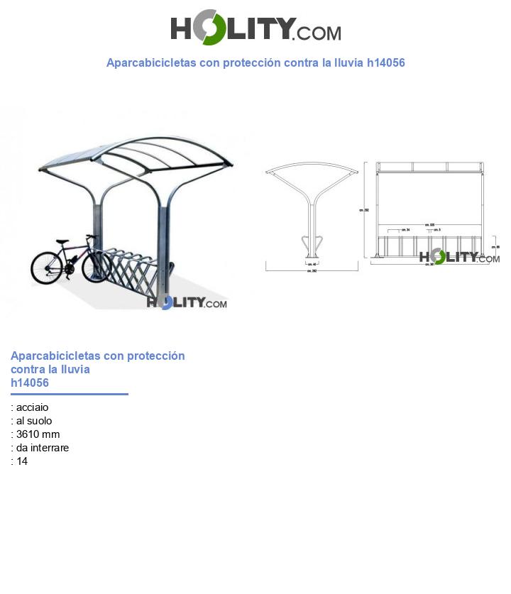 Aparcabicicletas con protección contra la lluvia h14056