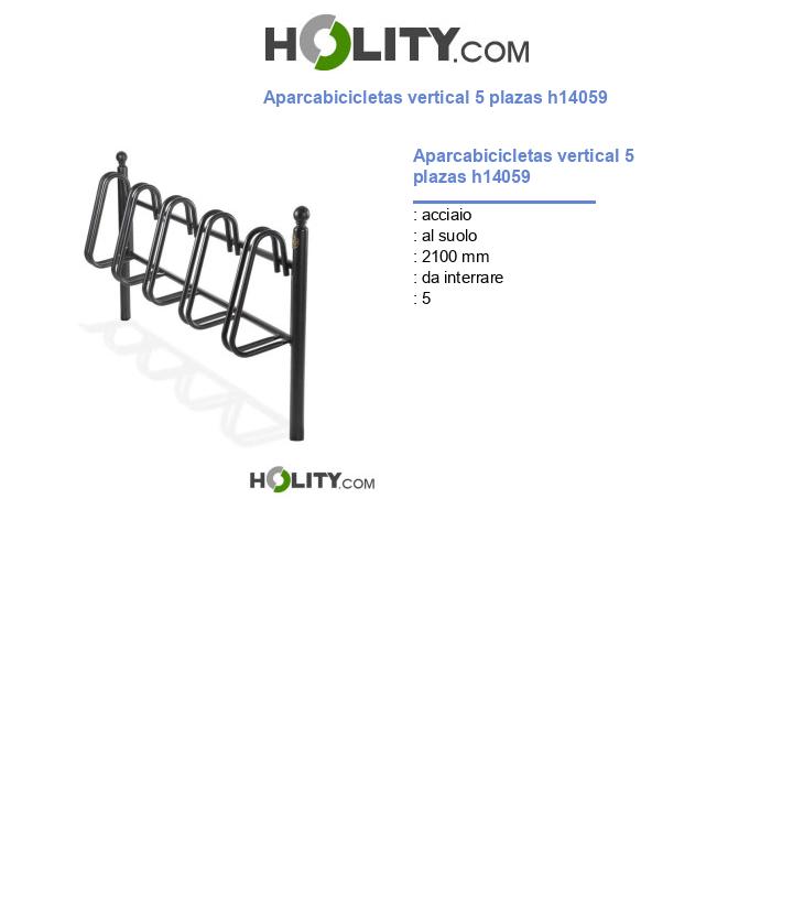 Aparcabicicletas vertical 5 plazas h14059
