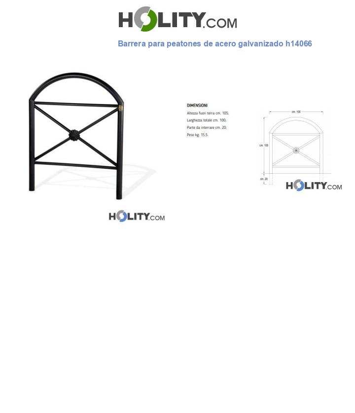 Barrera para peatones de acero galvanizado h14066