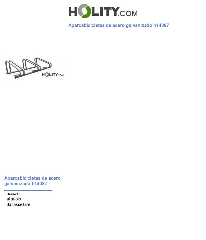 Aparcabicicletas de acero galvanizado h14087