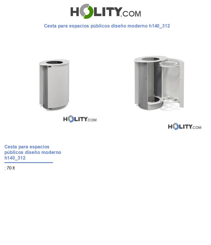 Cesta para espacios públicos diseño moderno h140_312